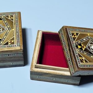 Rectangular wooden arabesque box - Image 2