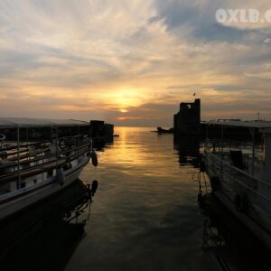 Printed photo of the sunset Jbeil Byblos harbor 2021