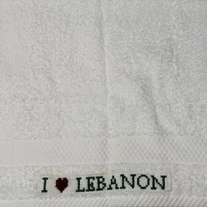 Cotton face-towel - I love Lebanon - Image 1