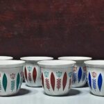 Traditional large coffee ceramic 6 cups