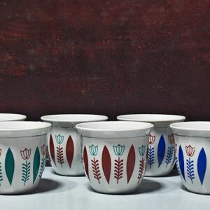 Traditional large coffee ceramic 6 cups