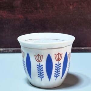 Traditional large coffee ceramic cups blue