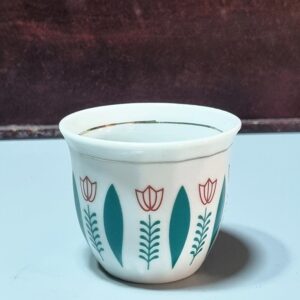 Traditional large coffee ceramic cups green