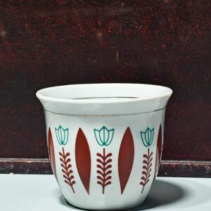 Traditional large coffee ceramic cups red