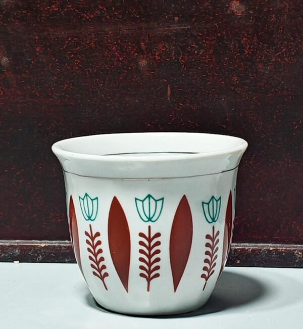 Traditional large coffee ceramic cups red