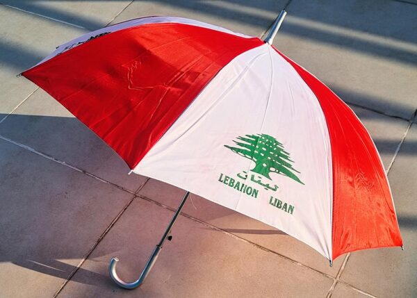 Umbrella souvenir flag of Lebanon