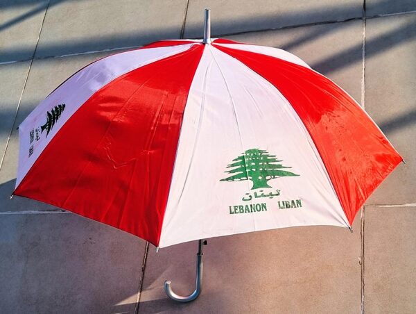 Umbrella souvenir flag of Lebanon