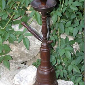 Wooden sculptures - Waterpipe and oil lamp - Image 2