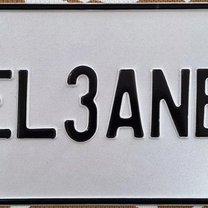 Wel3ane Aluminium plates reproducing Lebanese emblems