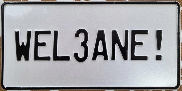 Wel3ane Aluminium plates reproducing Lebanese emblems