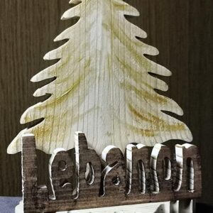 Wood Cedar desk stands - Image 2