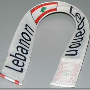 Silk wristbands Lebanese flag and cedar - Image 1