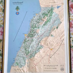 خارطة لبنان ثلاثية الأبعاد