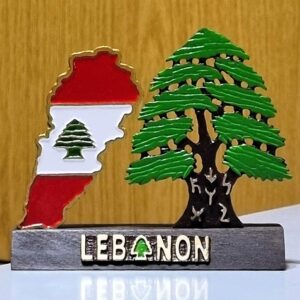 Map of Lebanon and cedar