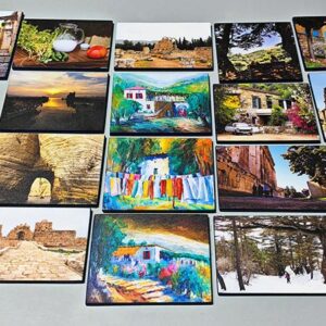 Lebanon souvenir magnets and painting by Joseph Matar - Image 2