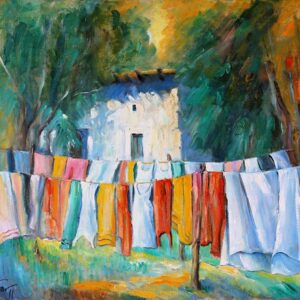 Joseph Matar painting wood magnet