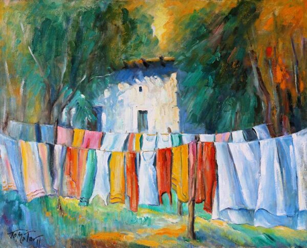 Joseph Matar painting wood magnet