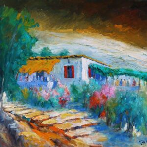 Joseph Matar painting wood magnet