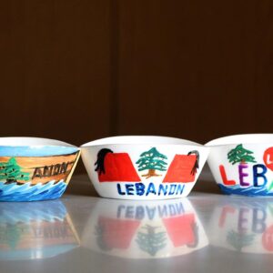 Oval shaped hand-painted Lebanon ceramic bowls - Image 4