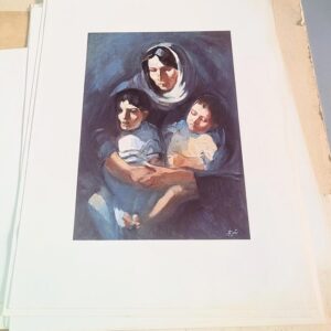 Wahib Bteddini huile Mère et enfants