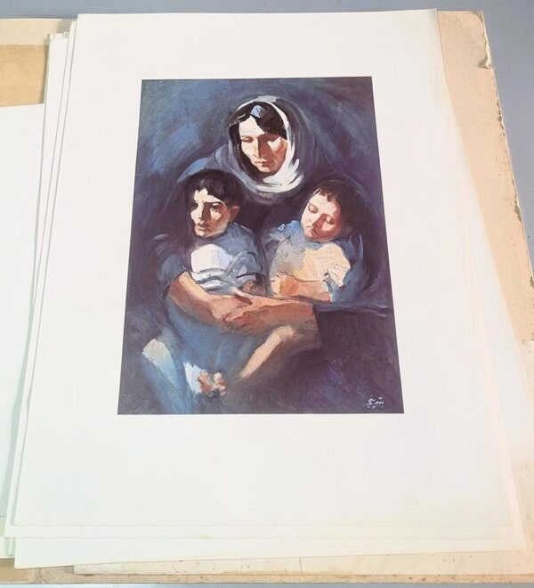 Wahib Bteddini huile Mère et enfants