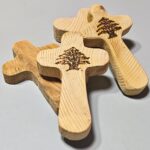 Handmade, unique portable cedar-wood cross Bsharri