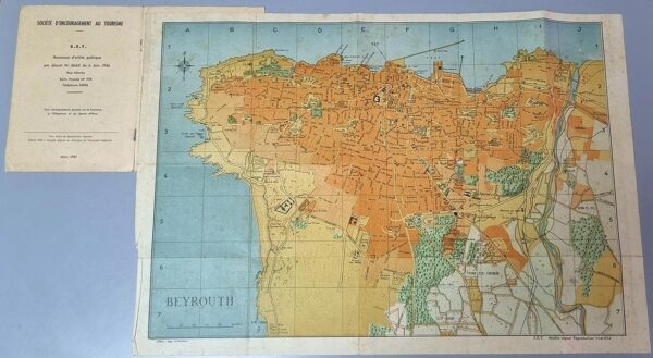 Carte de Beyrouth de Mars 1955