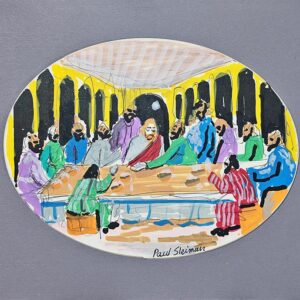 Original oval acrylic art paintings - Image 2