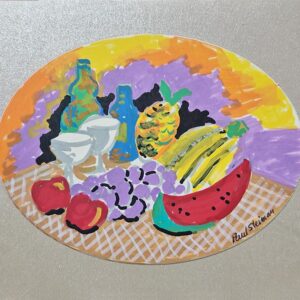 Original oval acrylic art paintings - Image 4