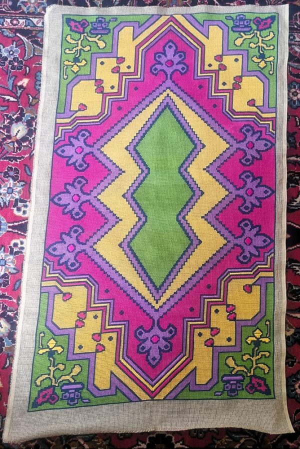 handmade rare Islamic aubusson prayer carpet