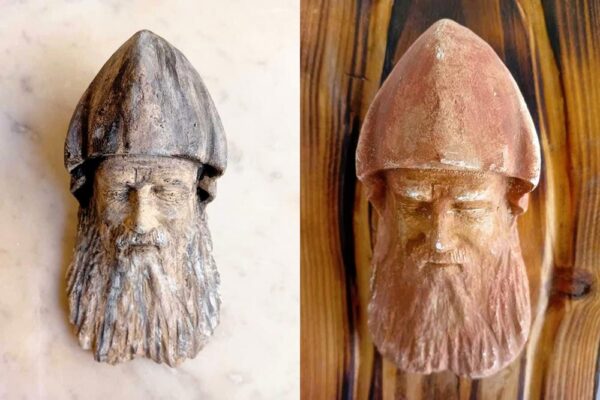 Sculpture of Saint Charbel in 3d effect - Bahij Ghssoub
